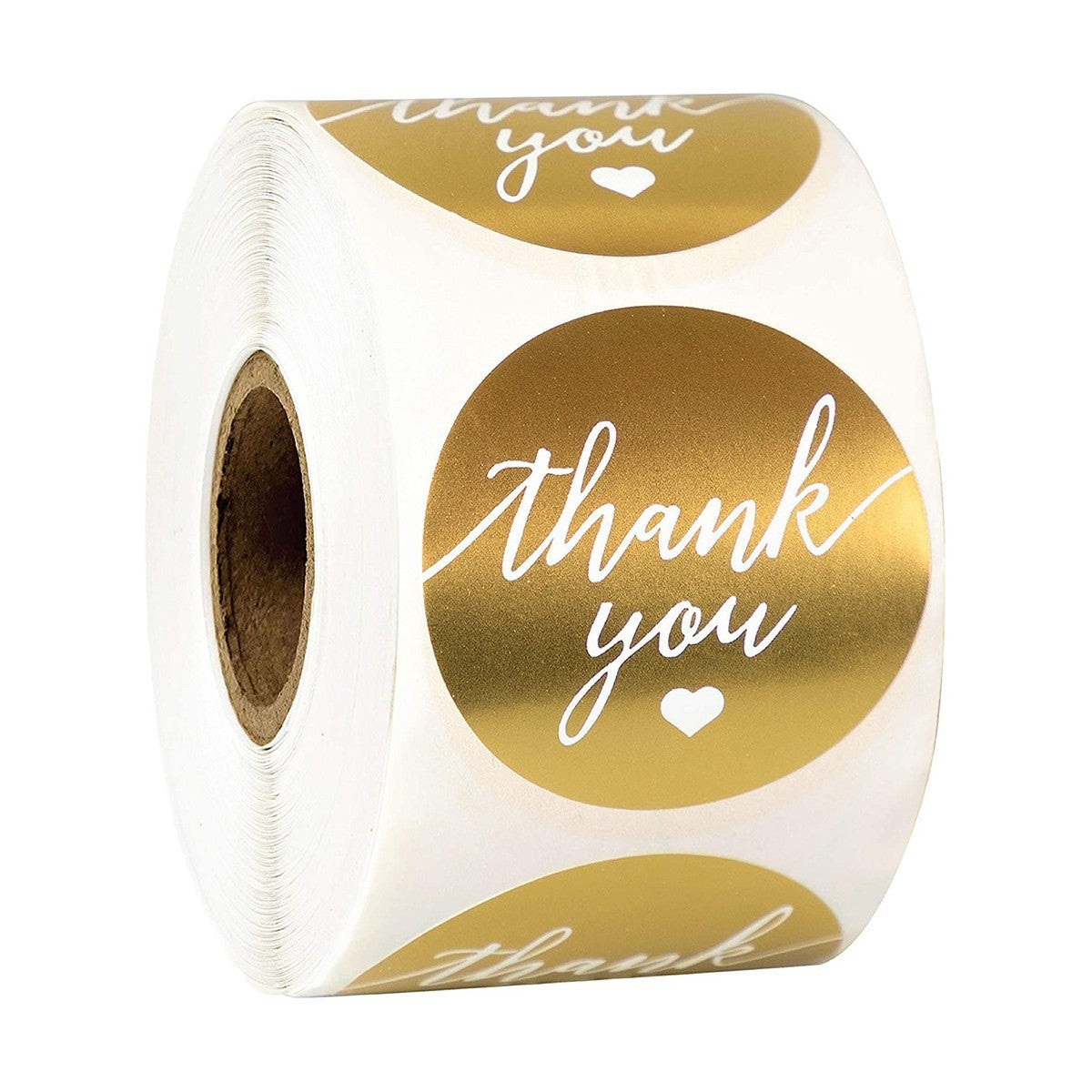 500pcs Gold Thank You Stickers – 1.5 Inch Round Labels for Gifts & Orders