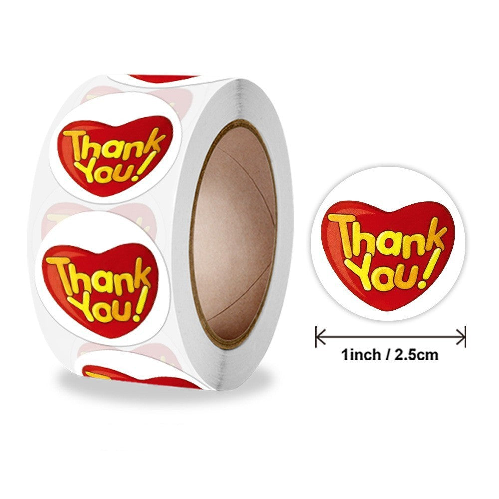 500pcs Cute Cartoon Princess Thank You Stickers – Self-Adhesive Gift Seal Labels