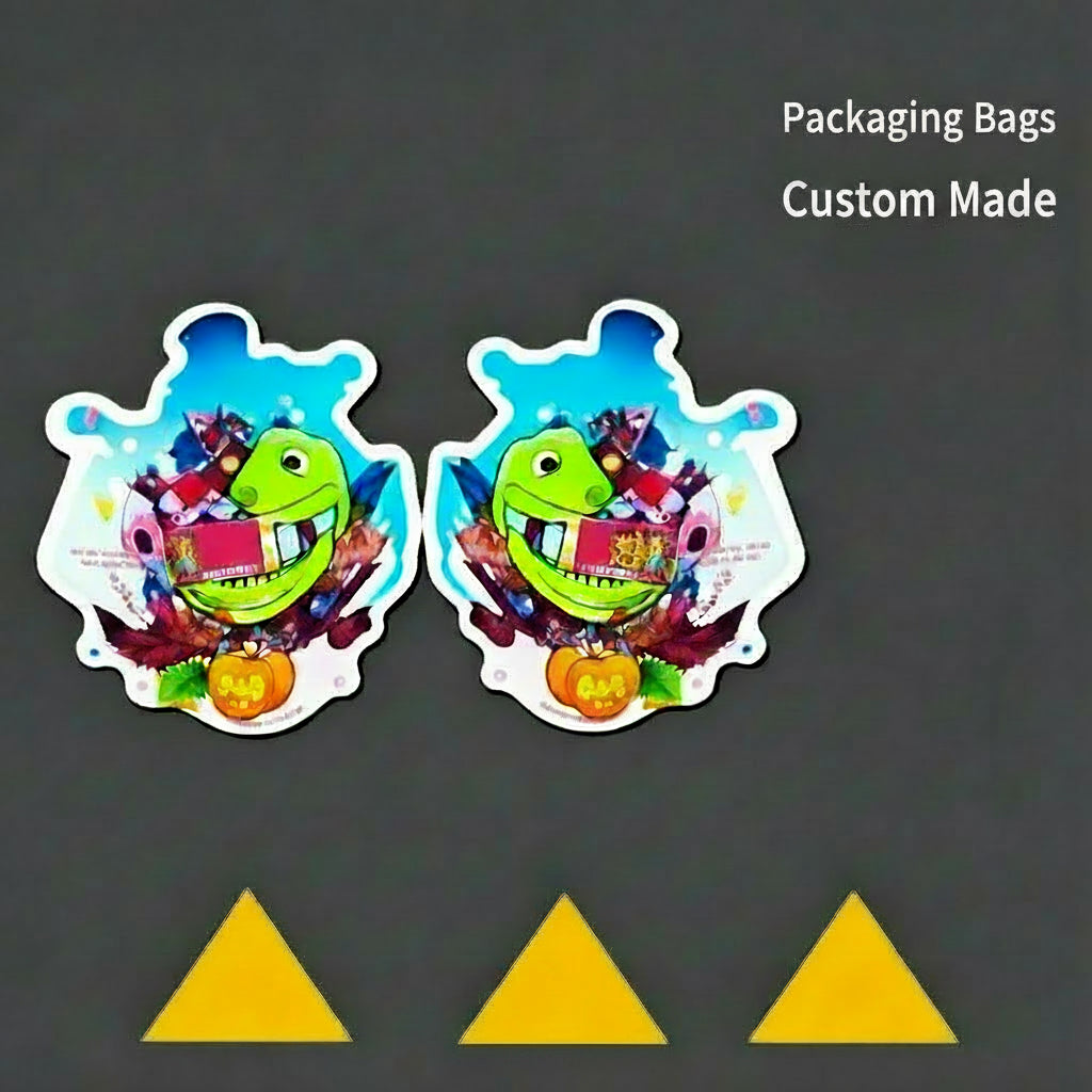 100pcs Irregular Stand Up Chocolate Bags – Child Resistant Zipper Eco-Friendly Pouches