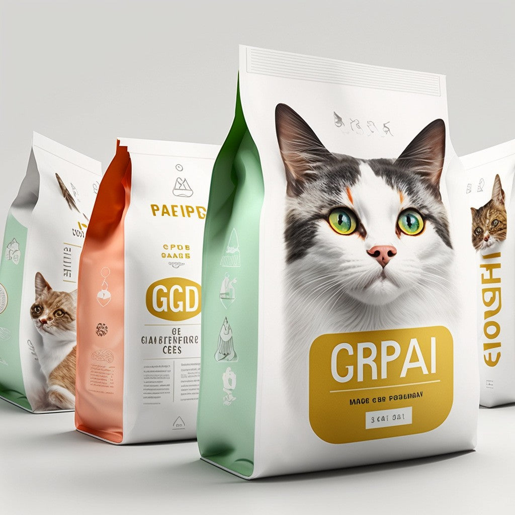 100pcs 8-Side Seal Pet Food Packaging Bag – Zipper Stand Up Pouch for Dog Cat Food