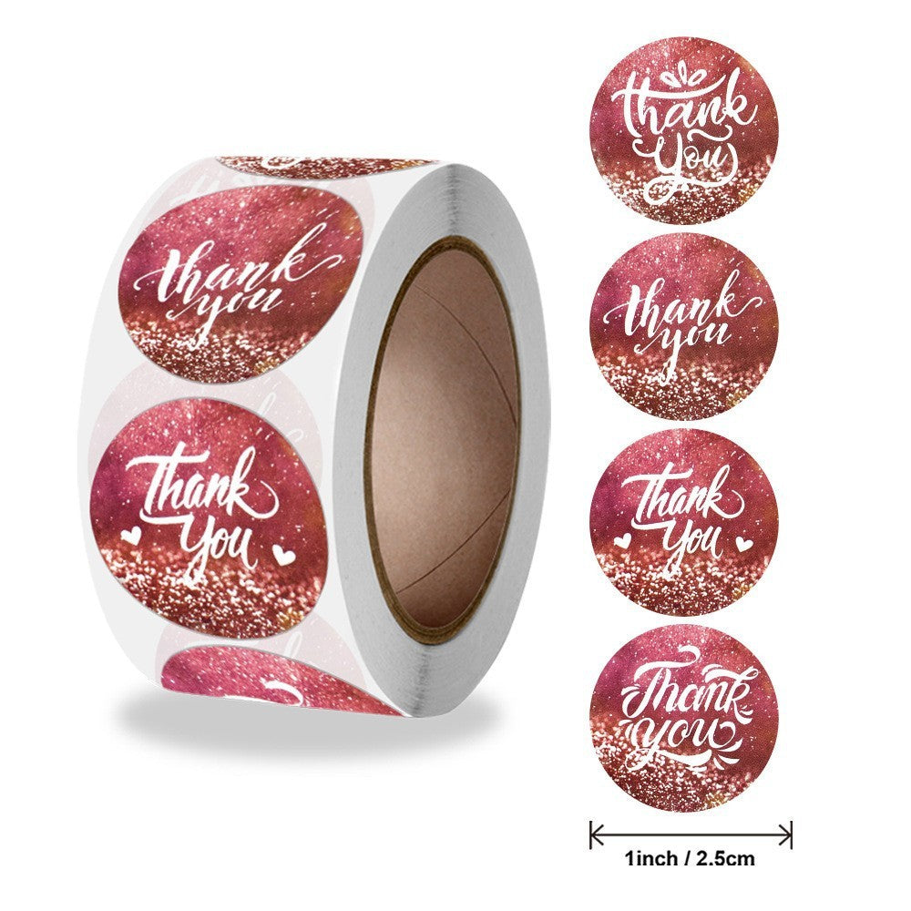 500pcs Thanksgiving Thank You Stickers – 1 Inch Round Labels for Holiday Gifts