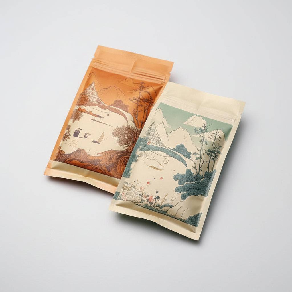 100pcs Custom Digital UV Composite Plastic Vacuum Bags – 3 Side Seal Stand Up Ziplock Pouches