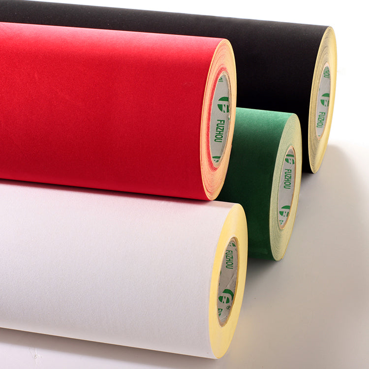 100pcs Velvet Self-Adhesive Labels – Flocked Luxury Sticker for High-End Packaging