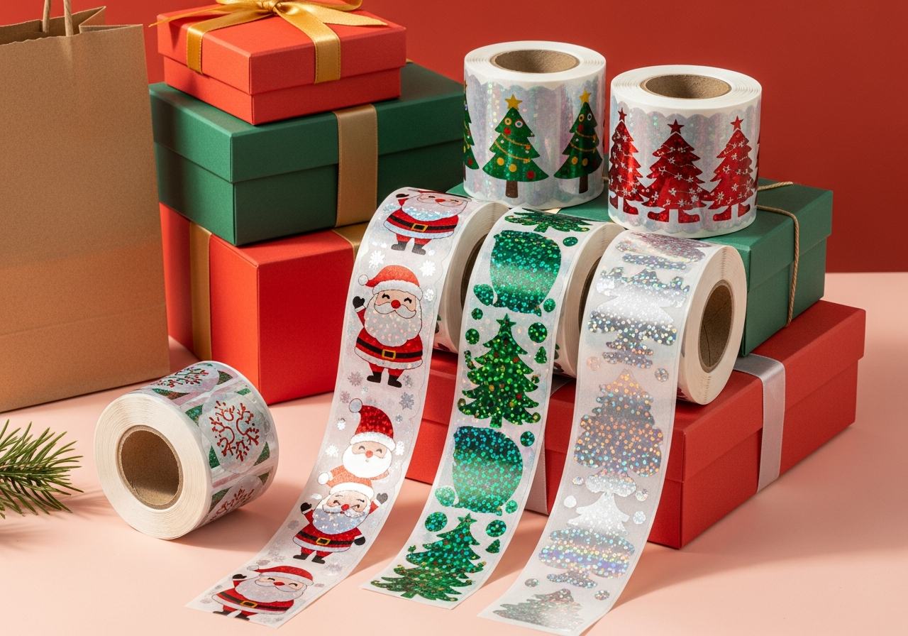 A Complete OEM Guide to Christmas Sticker Rolls for Holiday Packaging