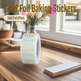 500PCS Gold Foil Thank You Sticker Roll 1 Inch Round Labels