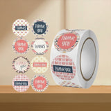 500Pcs 8 Designs Thank You Sticker Roll - 1-Inch Round Labels