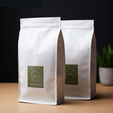 Custom Windowed Kraft Paper Stand-Up Ziplock Bags - Eight-Side Seal Reusable Pouches for Nuts, Tea & Snacks