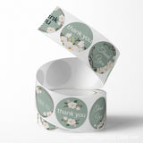 500Pcs Floral Thank You Sticker Roll - 1-Inch Round Labels