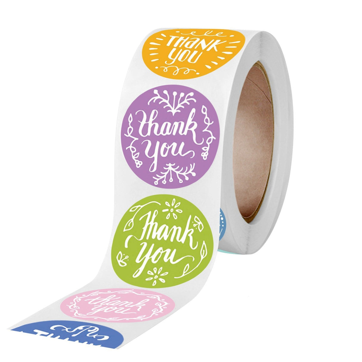 500pcs Mixed Floral Thank You Stickers – Self-Adhesive Gift Seal Labels for Gifts