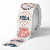 500Pcs 8 Designs Thank You Sticker Roll - 1-Inch Round Labels