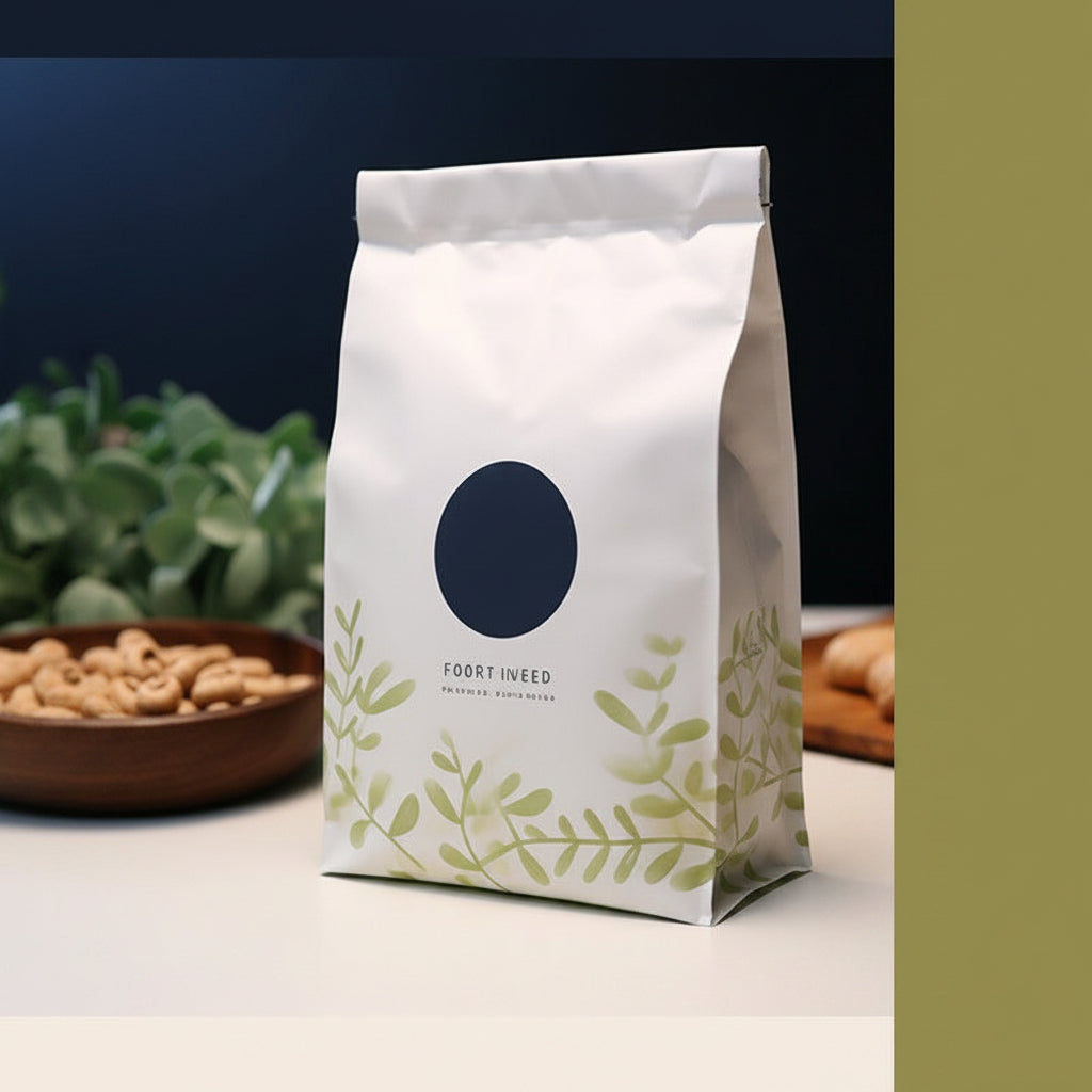 Custom Windowed Kraft Paper Stand-Up Ziplock Bags - Eight-Side Seal Reusable Pouches for Nuts, Tea & Snacks
