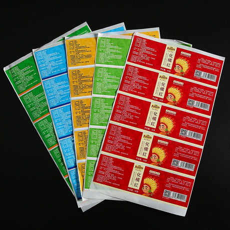 100Pcs Custom Synthetic Paper Waterproof Label Roll - Freeze-Resistant Adhesive Stickers for Food Packaging