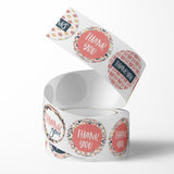 500Pcs 8 Designs Thank You Sticker Roll - 1-Inch Round Labels