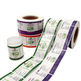 100Pcs Custom Synthetic Paper Waterproof Label Roll - Freeze-Resistant Adhesive Stickers for Food Packaging