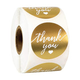 500pcs Gold Thank You Stickers – 1.5 Inch Round Labels for Gifts & Orders
