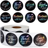 500pcs Holographic Thank You Stickers – 1 Inch Round Labels for Gifts & Orders