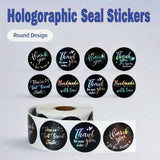 500pcs Holographic Thank You Stickers – 1 Inch Round Labels for Gifts & Orders