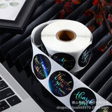 500pcs Holographic Thank You Stickers – 1 Inch Round Labels for Gifts & Orders