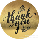 500pcs Matte Gold Thank You Stickers – 1 Inch Round Labels for Gift Wrapping