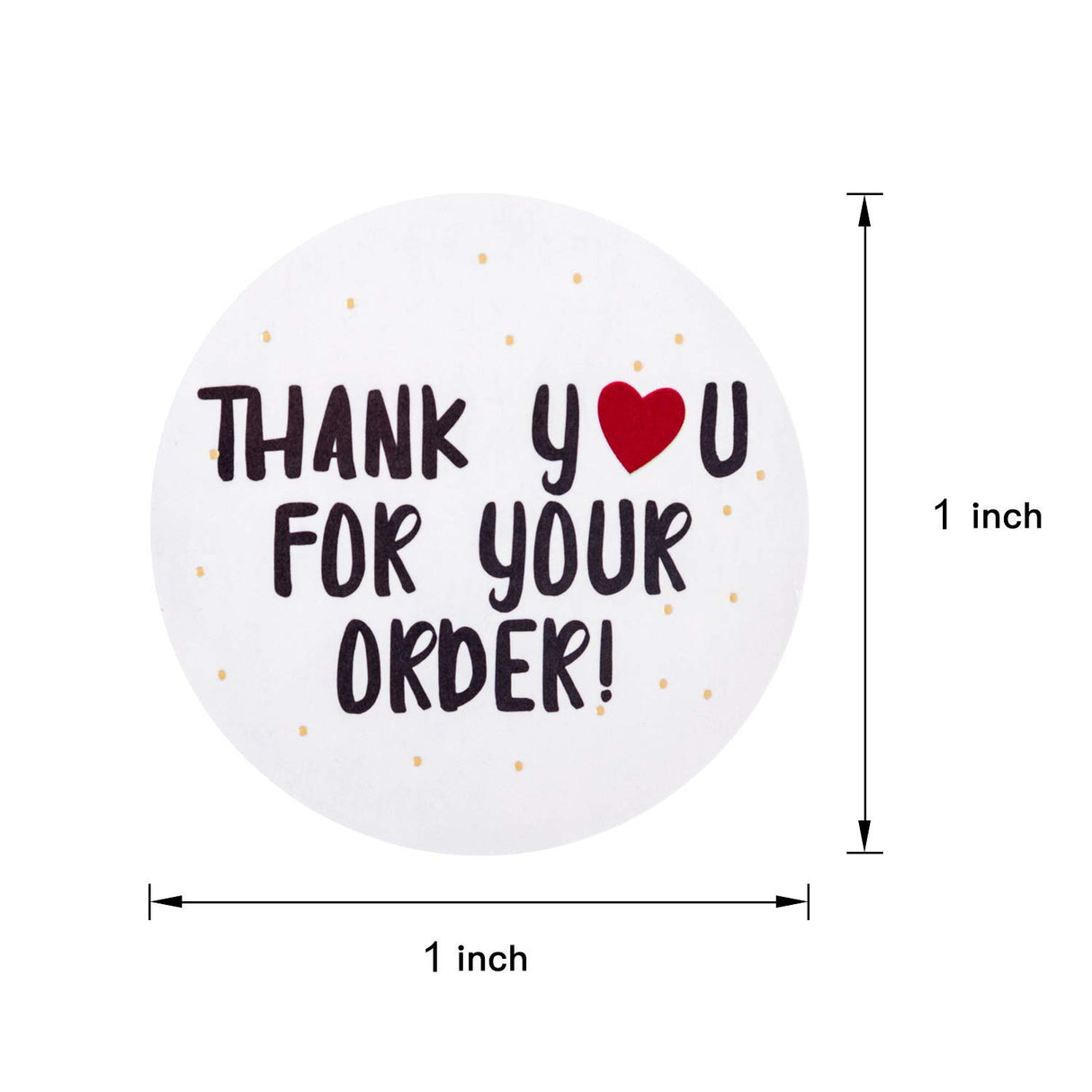 500pcs Thank You Stickers – 2.5cm Round Labels for Orders & Gifts