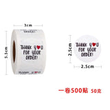 500pcs Thank You Stickers – 2.5cm Round Labels for Orders & Gifts