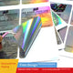 1000Pcs Holographic Rainbow Custom Sticker Roll - Waterproof PET Adhesive Labels for Packaging