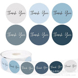 500Pcs 1-Inch Assorted Neutral Tone Thank You Sticker Roll - INS Style Self-Adhesive Gift Seals