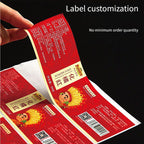 100Pcs Custom Synthetic Paper Waterproof Label Roll - Freeze-Resistant Adhesive Stickers for Food Packaging
