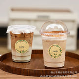 500Pcs Blank Kraft Floral Sticker Roll – Writable Gift Labels