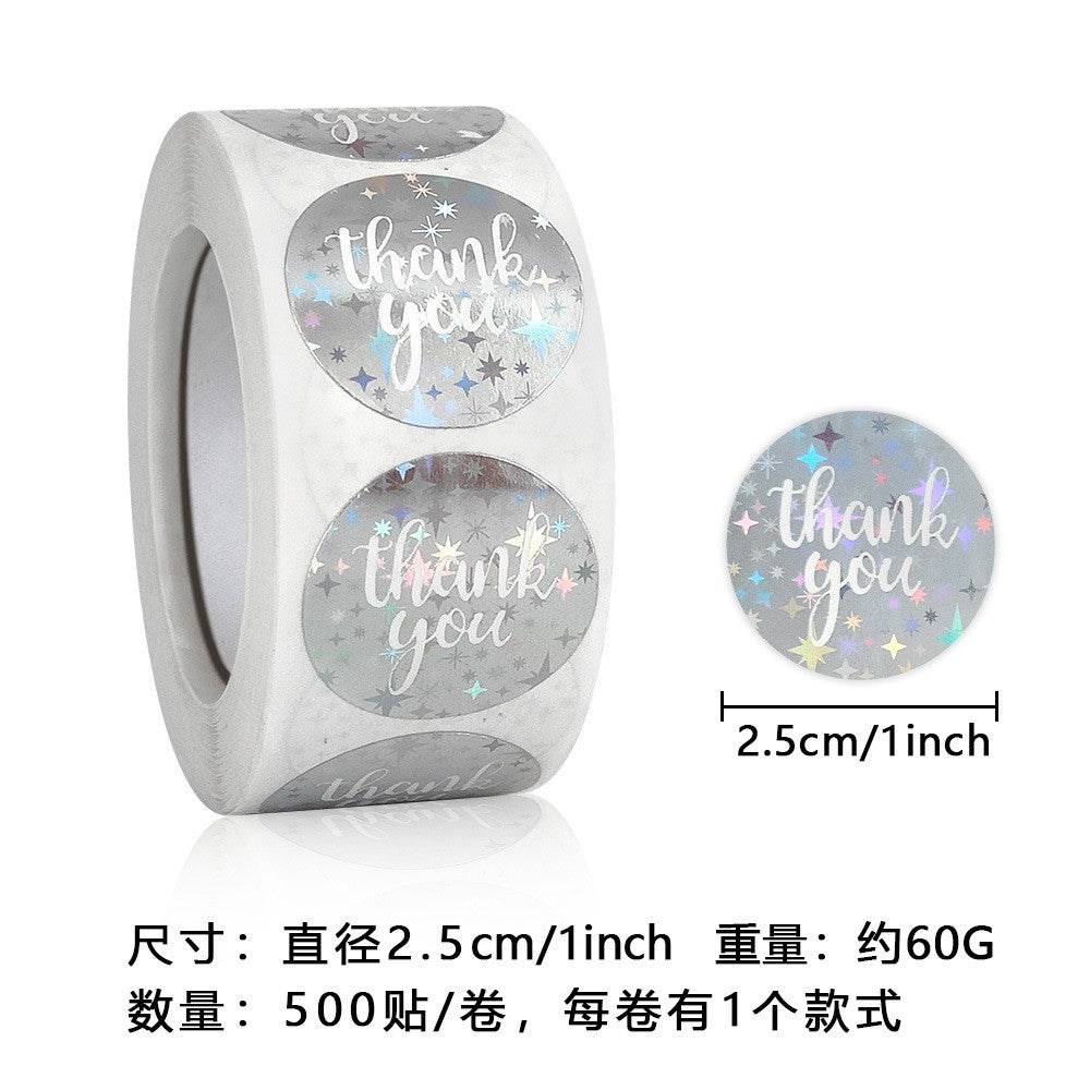 Gold Foil Thank You Sticker Roll – Gift Packaging Seal Labels