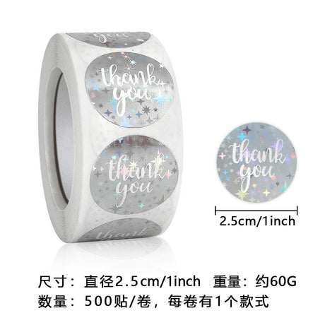 Gold Foil Thank You Sticker Roll – Gift Packaging Seal Labels