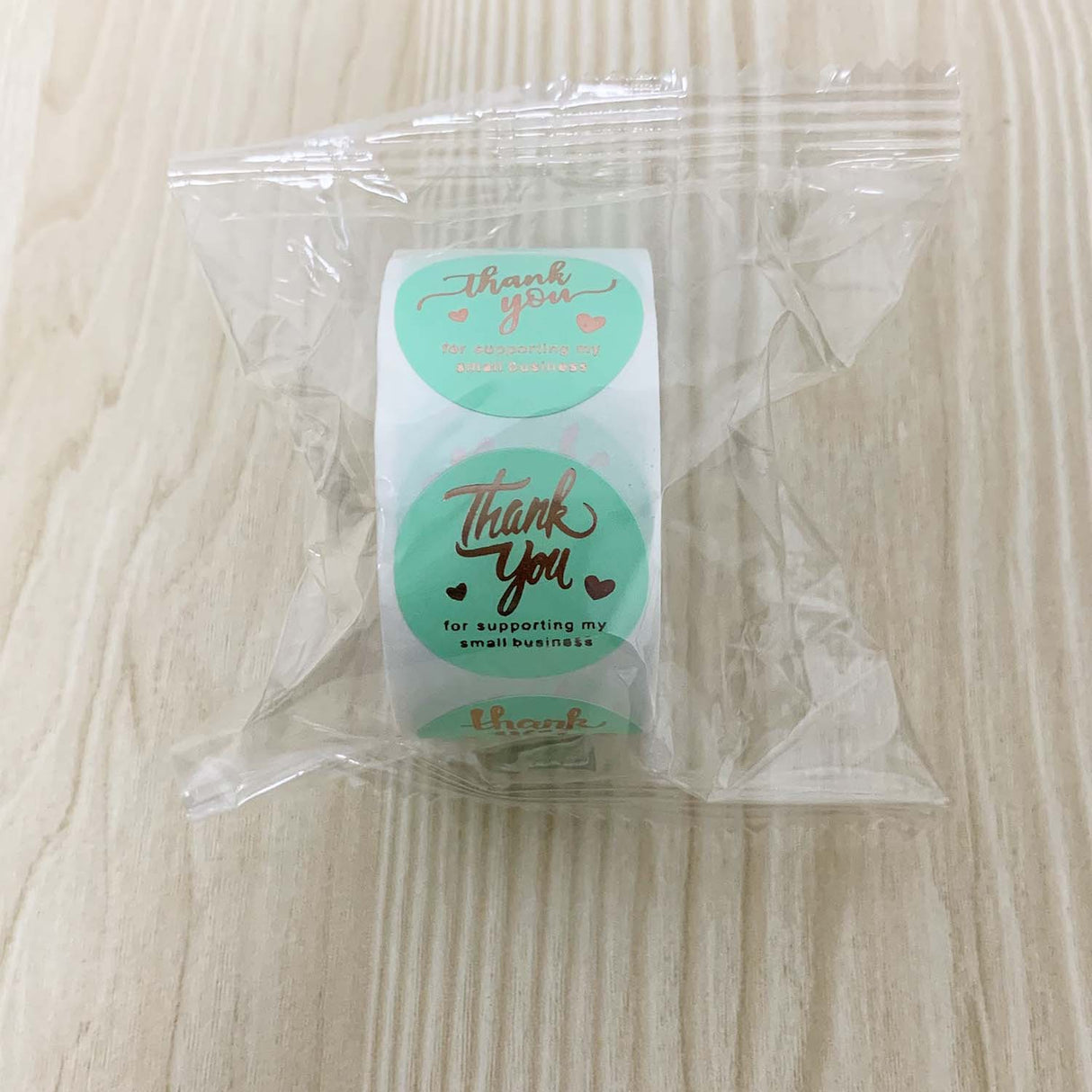 Blue Foil Thank You Sticker Roll – Round Adhesive Gift Labels