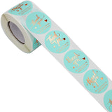 Blue Foil Thank You Sticker Roll – Round Adhesive Gift Labels