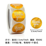 Gold Foil Thank You Sticker Roll – Gift Packaging Seal Labels