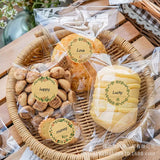 500Pcs Blank Kraft Floral Sticker Roll – Writable Gift Labels