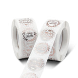 Christmas Foil Sticker Roll – Gift Decoration Adhesive Labels