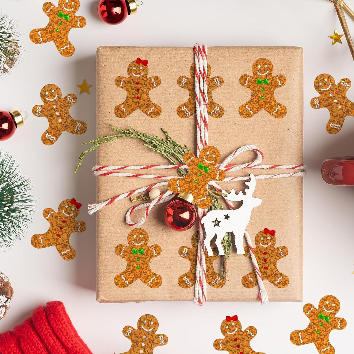 500Pcs Cartoon Holographic Sticker Roll – Office & Gift Labels