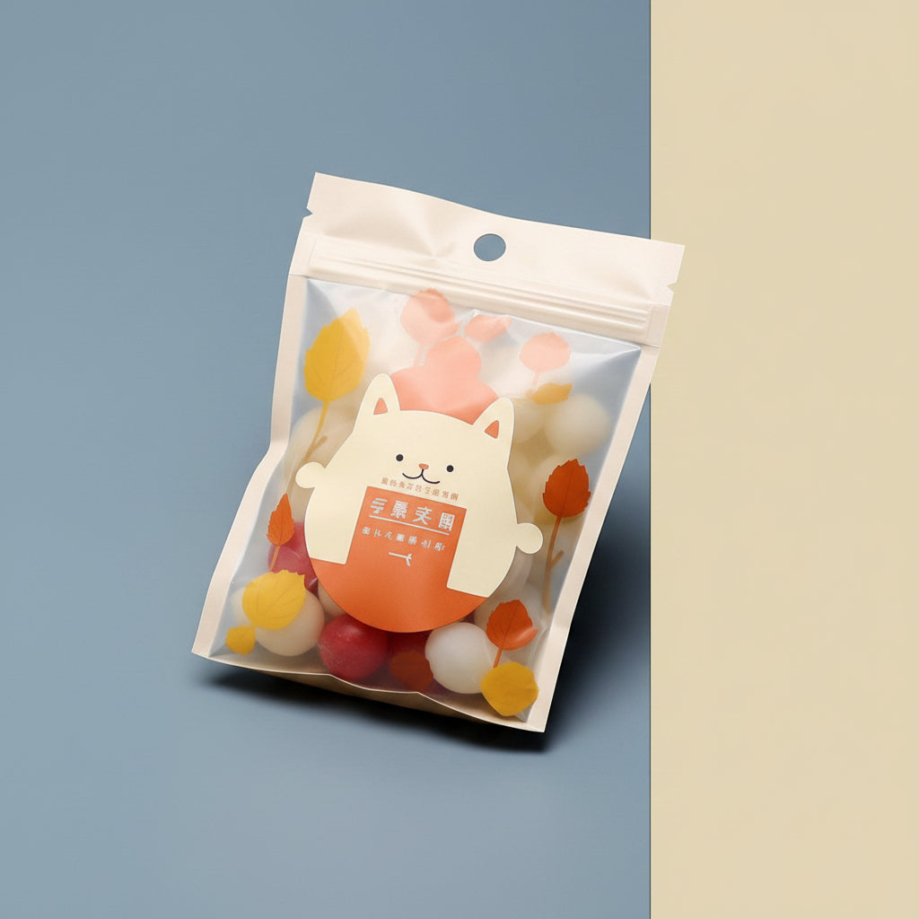 100pcs Custom UV Three Side Sealed Food Packaging Bag