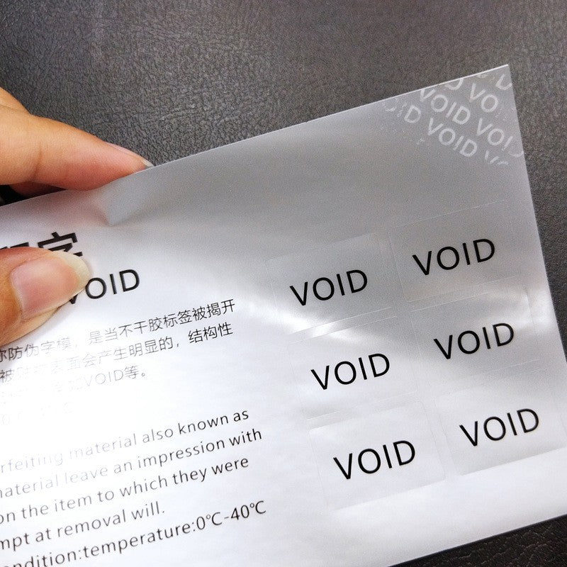 500pcs Custom VOID Tamper Evident Stickers – Anti-Counterfeit Security Labels