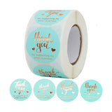 500pcs Blue Gold Foil Thank You Stickers – 1 Inch Round Labels for Gifts & Orders