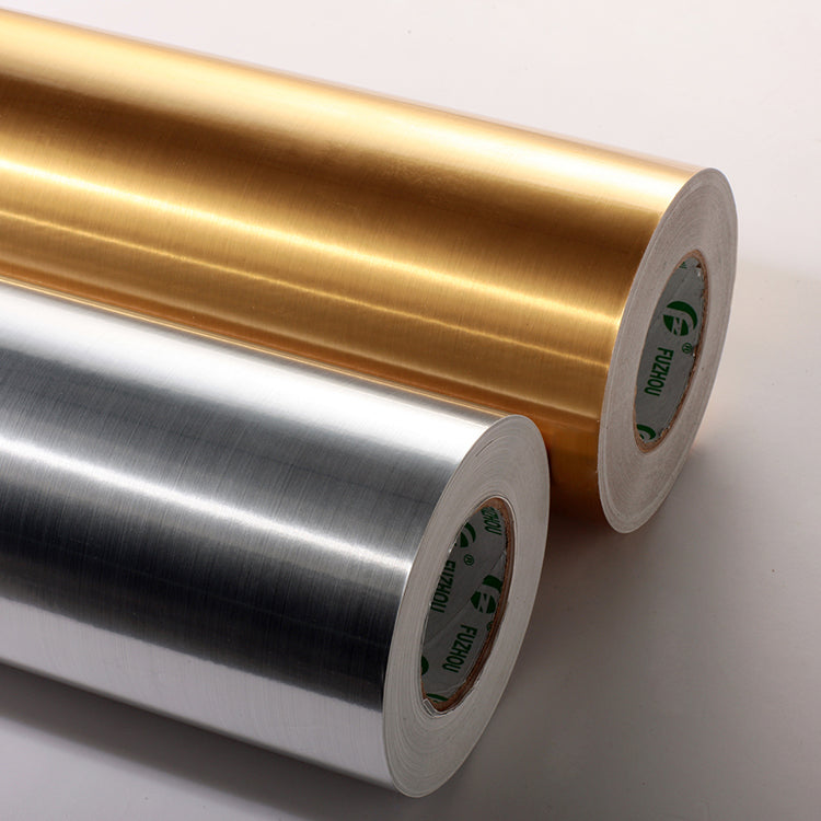 100pcs Brushed Gold/Silver PET Self-Adhesive Labels – Metallic Finish