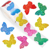 500pcs Butterfly Laser Stickers – Colorful Waterproof Envelope Seals for Gifts