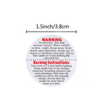500pcs Candle Warning Sticker Roll – Round Safety Labels for Candle Jars