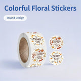 500pcs Colorful Floral Thank You Stickers – Copperplate Self-Adhesive Gift Box Labels