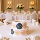 500Pcs Colorful Foil Thank You Sticker Roll 2.5cm Round Labels