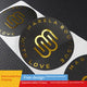 500pcs Custom Logo Gold Foil Stamping Stickers – Round Personalized Adhesive Labels