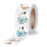 500pcs Cute Cat Thank You Stickers – 1 Inch Round Labels for Gifts & Pet Shops