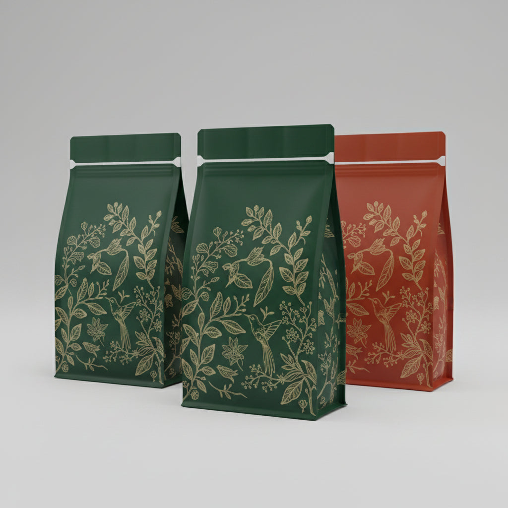 100pcs Custom Digital Printed Stand Up Snack Packaging Bag