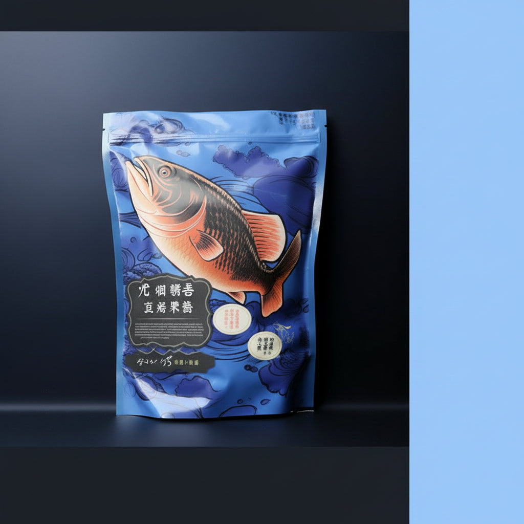 100pcs Custom Three Side Sealed Fishing Bait Packaging Bag
