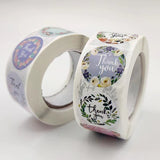 500pcs Floral Greenery Thank You Stickers – Self-Adhesive Bakery Gift Seal Labels